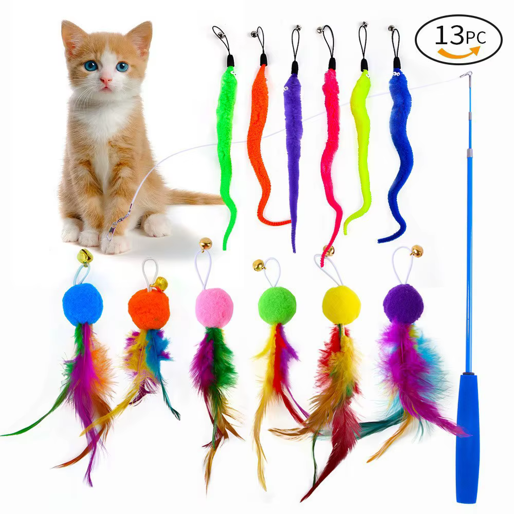 Set Combinado de 7-13 Piezas de Juguetes para Mascotas, Juguetes Interactivos para Provocar a Gatos y Perros, Múltiples Juguetes para Morder — imagen 2