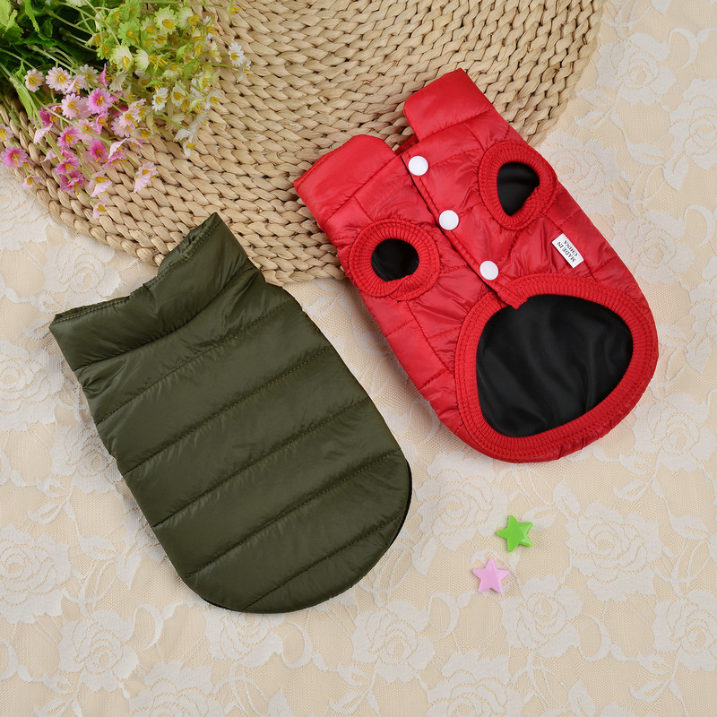 New Down Cotton Clothes Pet Dog Clothes Small Dog Teddy Autumn And Winter Clothes Cat Warm Cotton Clothes — image 4