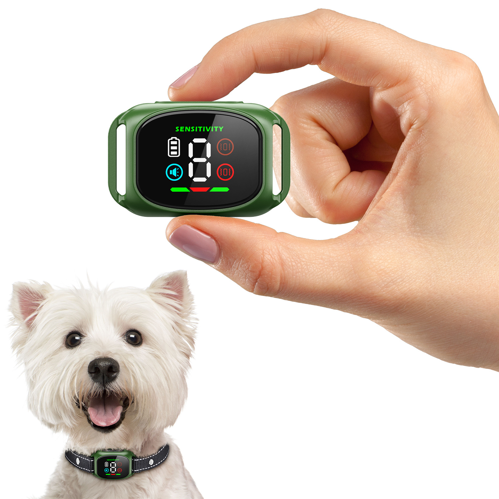 Smart Rechargeable Anti Bark Collar for Dog Vibration 4 Modes 8 Sensitivity IP67 Waterproof for Small Medium Dogs — image 4