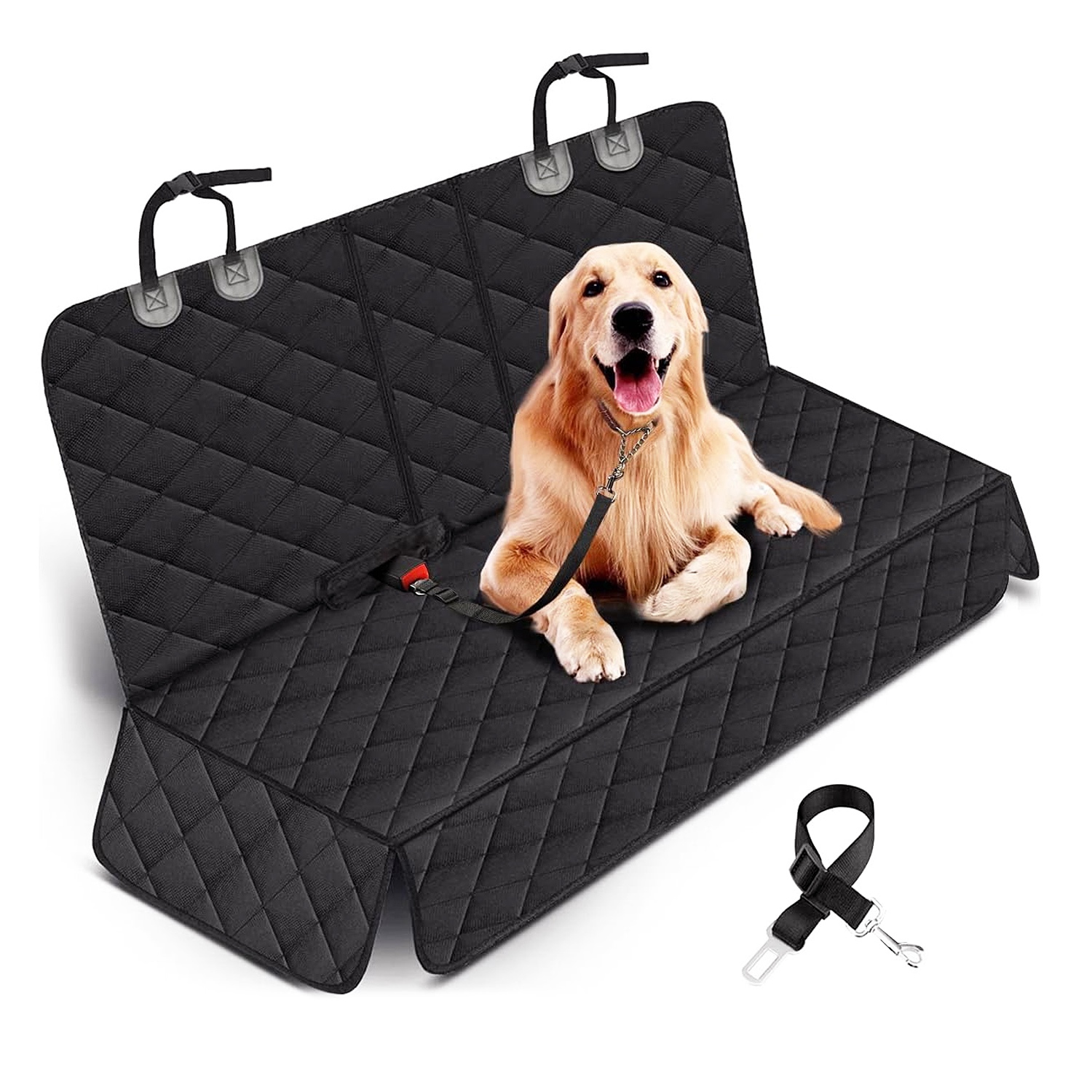 Funda de Asiento Trasero para Perro Impermeable y Resistente a Rasguños, Protector Trasero para Mascotas, con Cinturón de Seguridad para Perro, para Auto Camioneta SUV — imagen 1