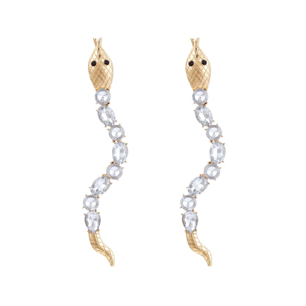 Auriculares de serpiente colorida en forma de diamante, estilo elegante y ligero para mujeres — imagen 4