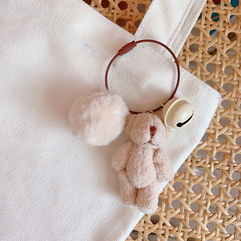 Cute Girl Cute Pendant Plush Doll Bunny Doll Bag Pendant Soft Cute Accessories Key Chain Ring — image 10