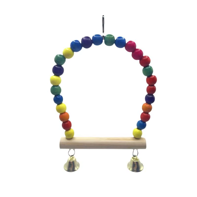 Columpio de pájaro colorido, escalera de nube, estación de escalada, palo de columpio, juguetes para masticar, juguetes de escalada para pájaros, accesorios para jaula de pájaros — imagen 6
