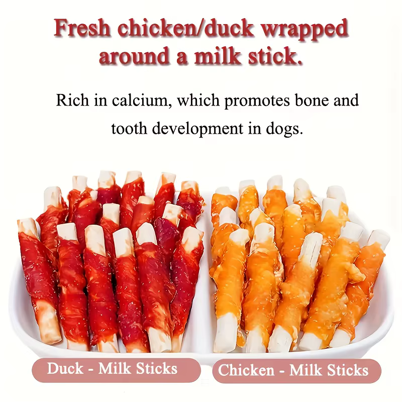 Premios para Perros de 7.05oz/14.1oz Para Perros Pequeños, Medianos y Grandes - Pato y Batata, Saludables, Fácil Digestión — imagen 2