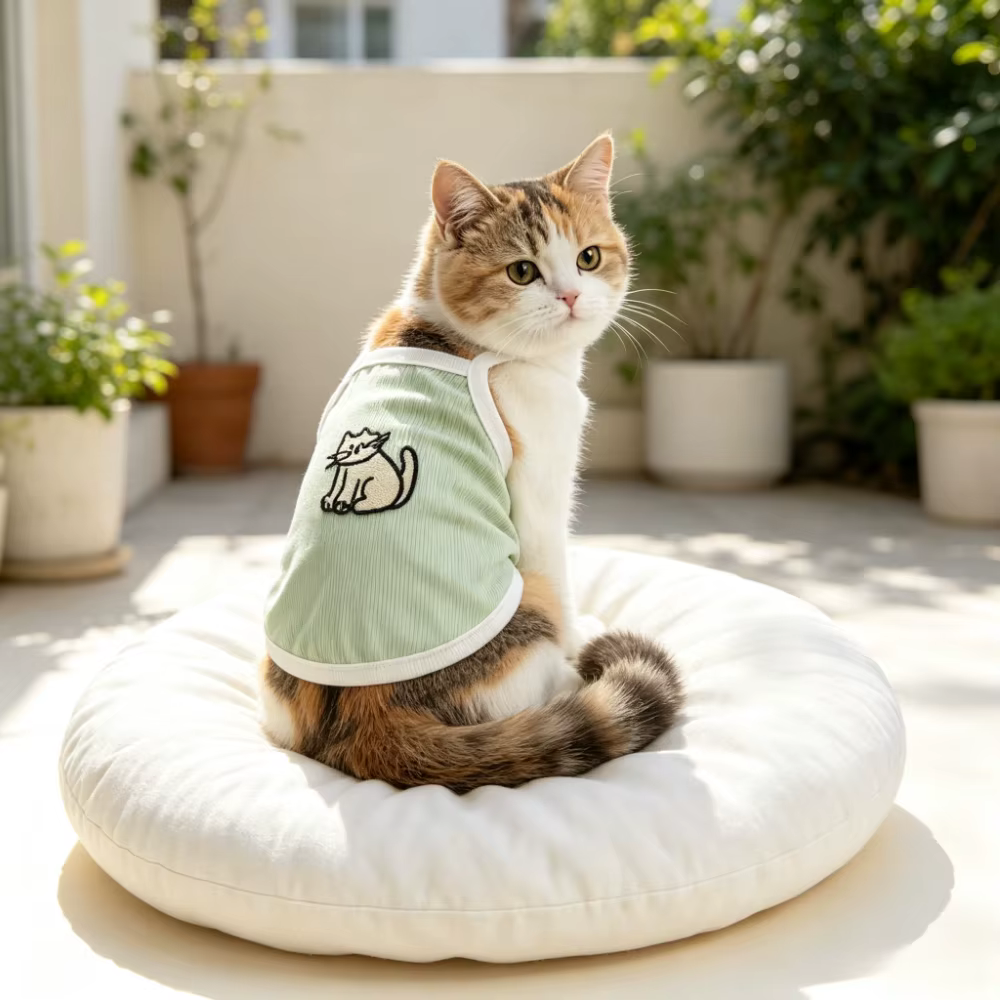 Camiseta de Verano Ligera y Transpirable para Mascotas con Estampados Coloridos - Ropa Diaria Cómoda para Perros y Gatos — imagen 1