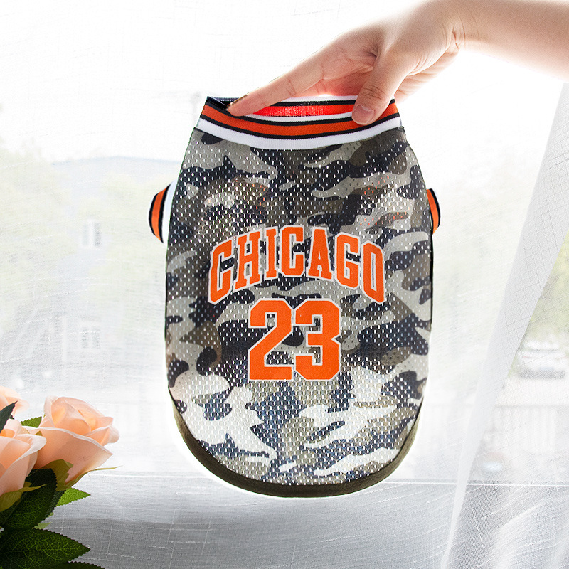 Ropa de Mascotas para Baloncesto Vestido Grande Malla Verano Ropa para Perros — imagen 11
