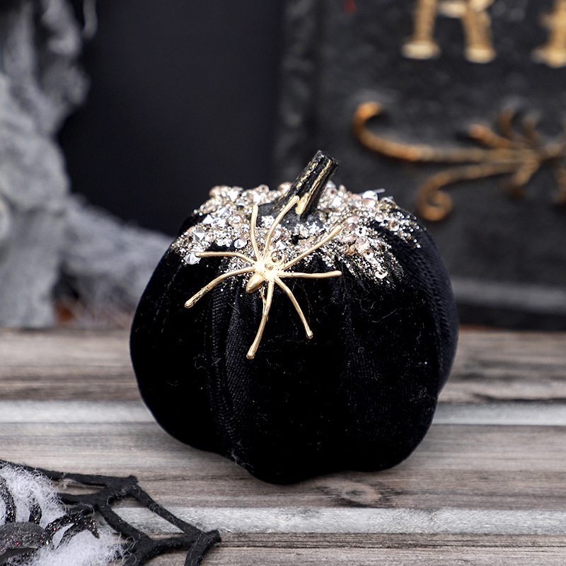 Halloween Decoration Nordic Style Fake Spider Pumpkin Figurine Gift for Festival — image 5