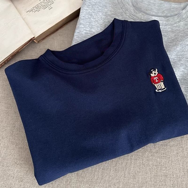 Children's Long Sleeve T-Shirt with Embroidery Bear Design — image 10