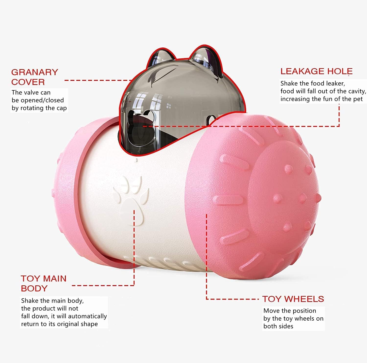 Cat Toys Interactive Dog Toys Treat Dispensing Dog Toys Cat Feeder Toy Dog Enrichment Toys Dog Treat Ball For Large Medium Small Dogs — image 7