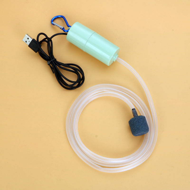 Bomba de aire y oxígeno USB para pecera de acuario, silenciosa y de bajo consumo, suministro portátil mini para terrario acuático, accesorios para pecera — imagen 4