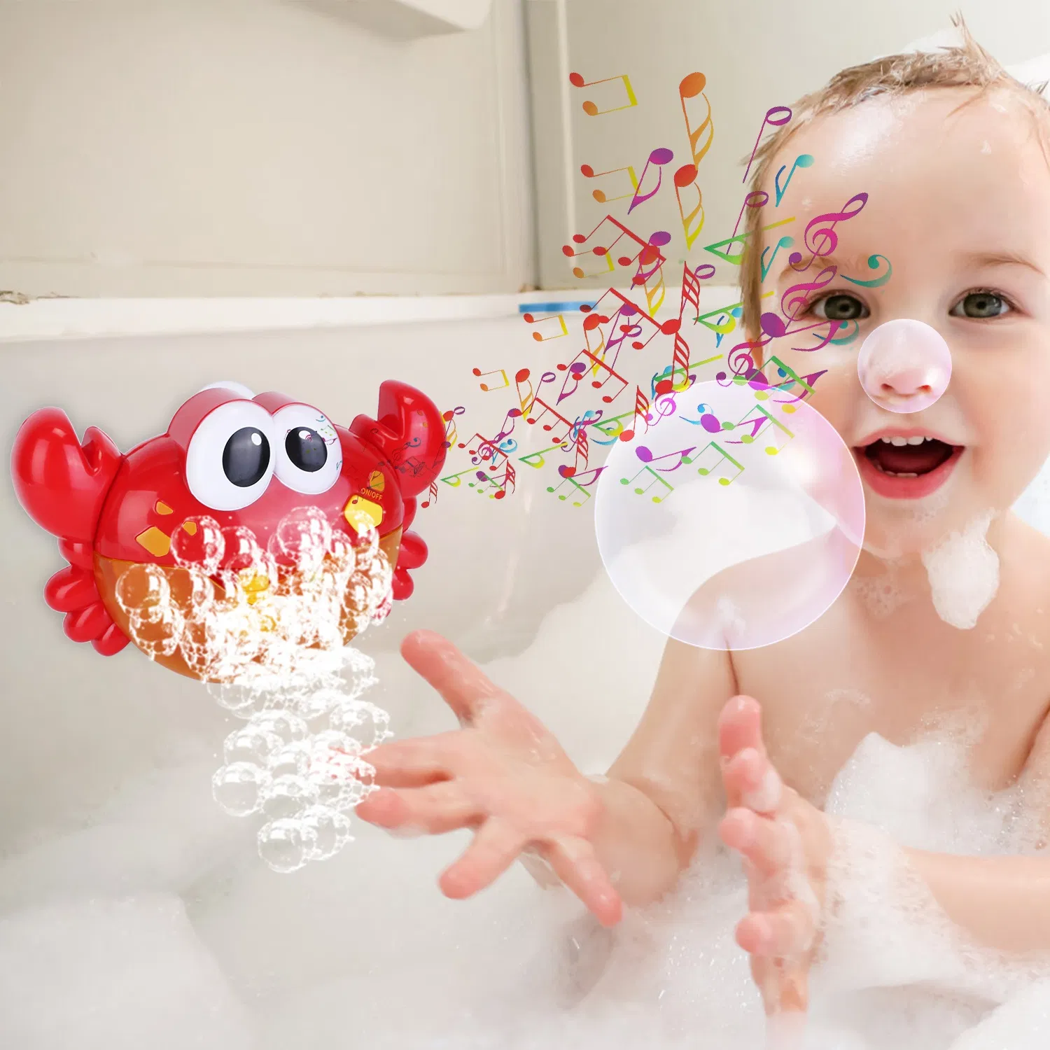 Frog Musical Bubble Bath Maker Baby Bath Toys for Bathtubs Toddler Bubble Machine for Bath Fun — imagen 4