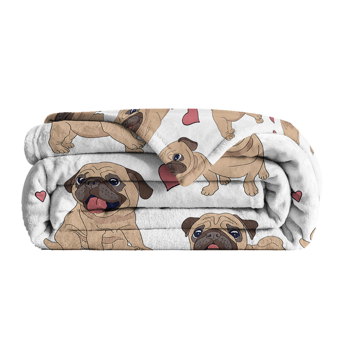 Manta de Estilo Cariñoso de Perro Lapón con Patrón de Corazones Colorido Suave y Amigable para la Piel — imagen 3