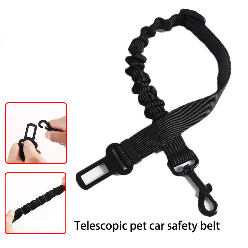 New Pet Car Seat Belt Elastic Retractable Car Traction Rope Car Rope Pet Supplies — image 1