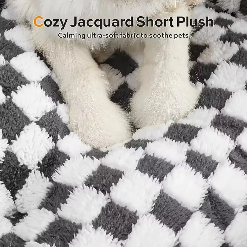 Checkered Pet Bed A Square-Shaped Pet Bed Soft and Comfortable Providing A Deep Sleep Area for Dogs and Cats Winter Warm Pet Pad — image 5