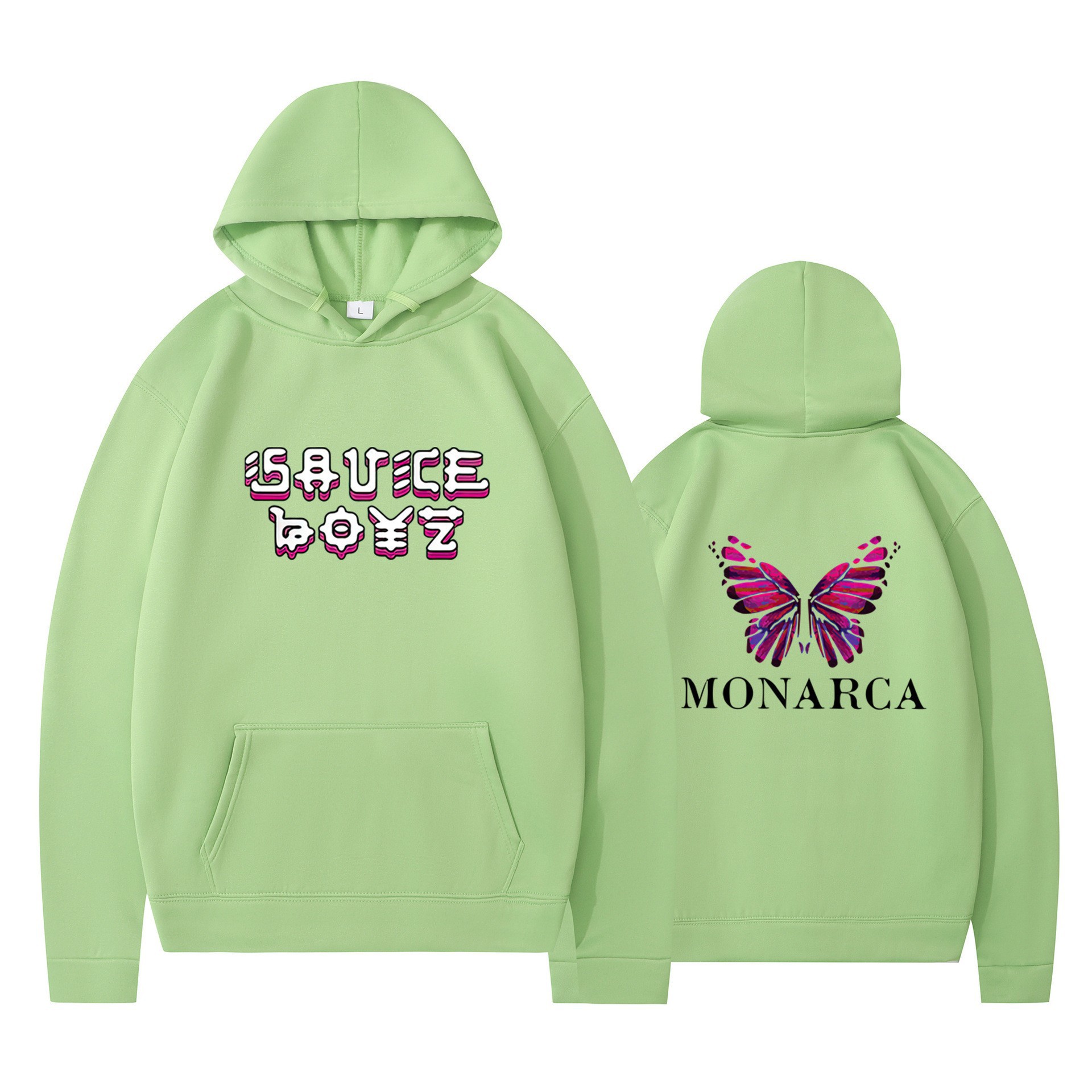 Hiphop Butterfly Print Hoodie Unisex Long Sleeve Sweatshirt Casual Top — image 21
