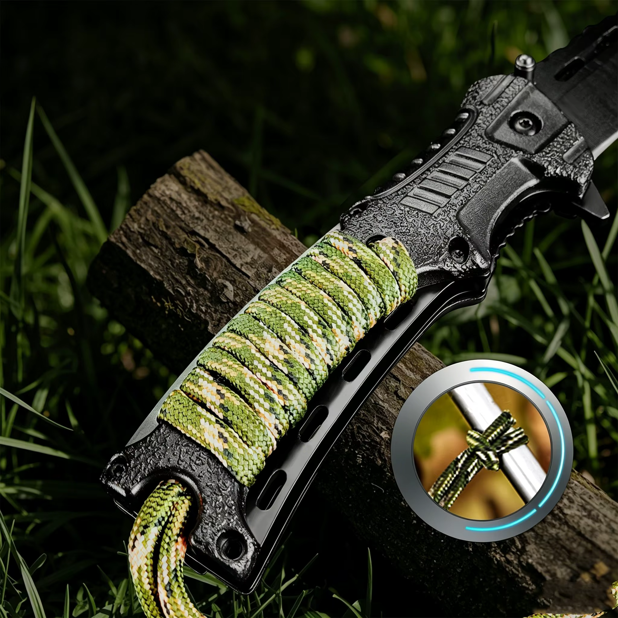 Men's Multi-Functional Folding Knife with Rope for Outdoor Camping Hunting Exploration Fishing - Valentine's Day Gift — image 4