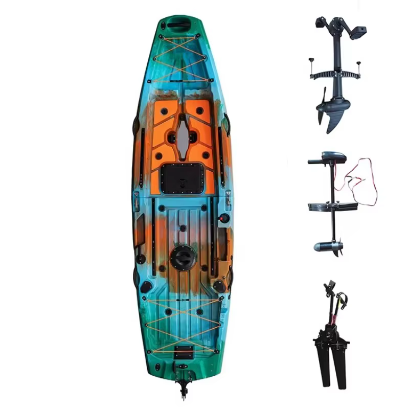 New Designed 10ft 1 Person Modular Fishing Kayak With Pedals Detachable Foldable Kayak Suit for Electric Motor — image 1