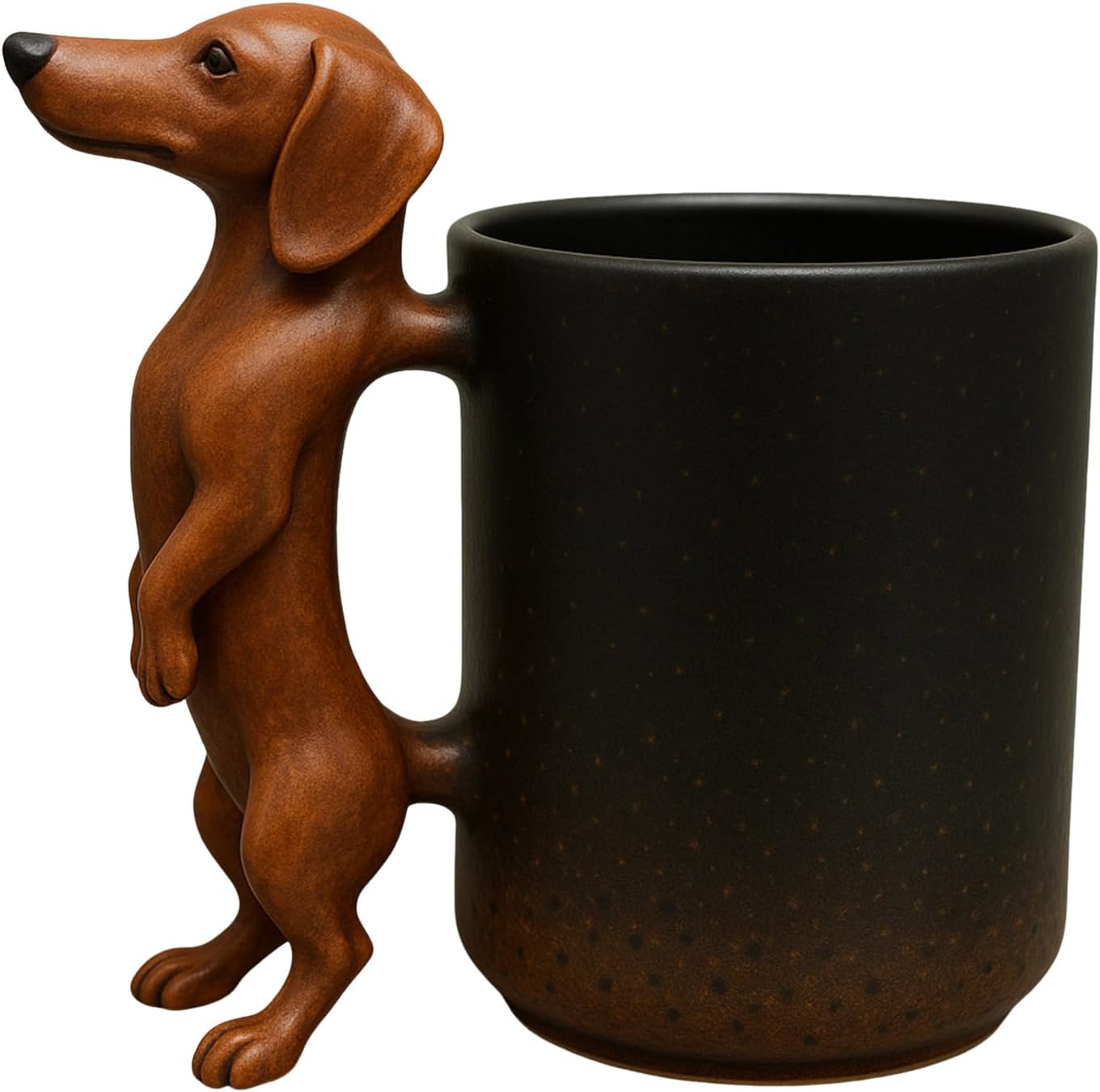 Handmade Dachshund Mug, Creative 3D Animal Shape Ceramic Mug, 11 Oz 3d Animal Cup, Unique Dog Coffee Mugs Gift With Handle For Home — image 1