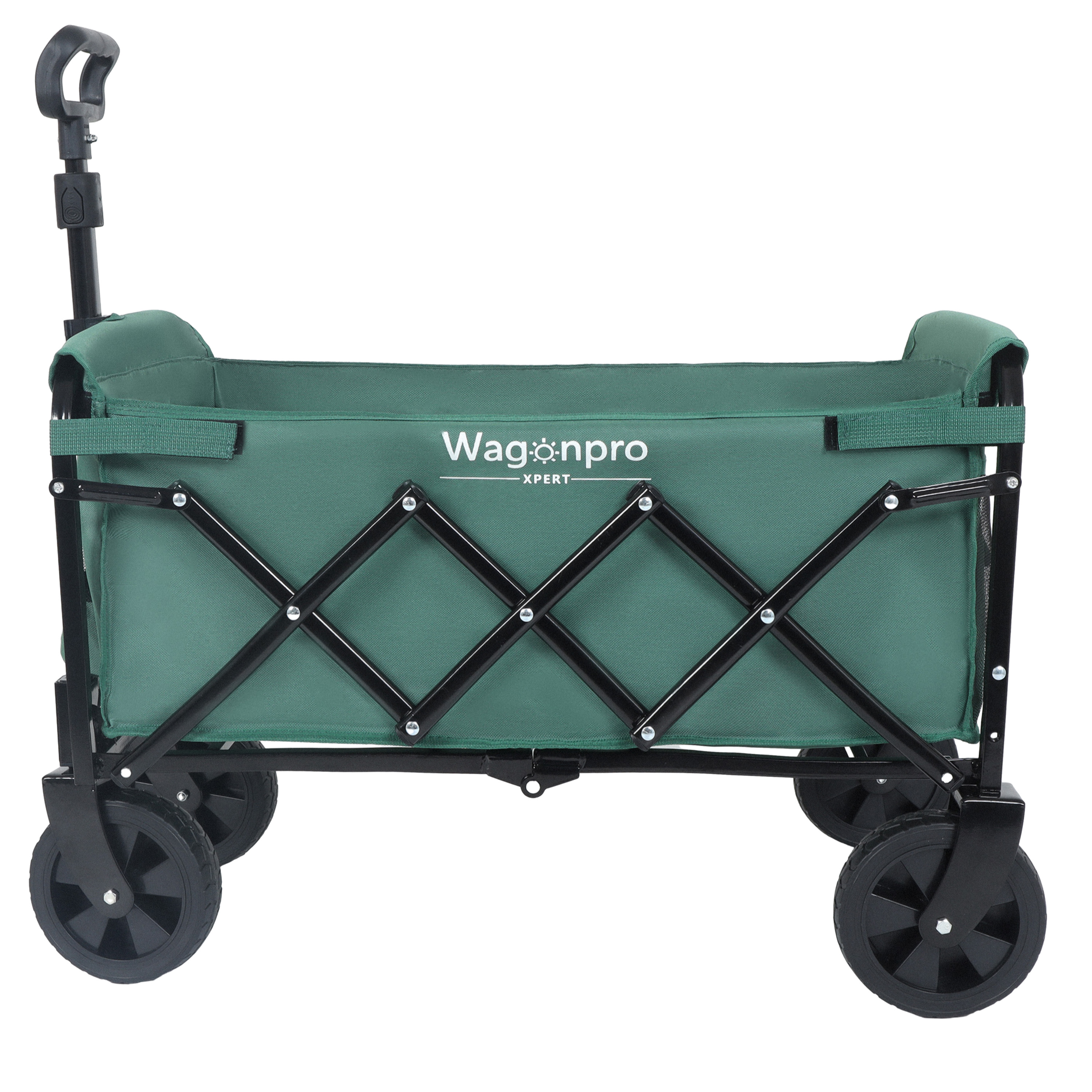 Carro de Compras Expansible con Dos Capas - Transporte para Camping, Tiendas, Deportes y Pesca que Soporta 225lb Verde — imagen 3
