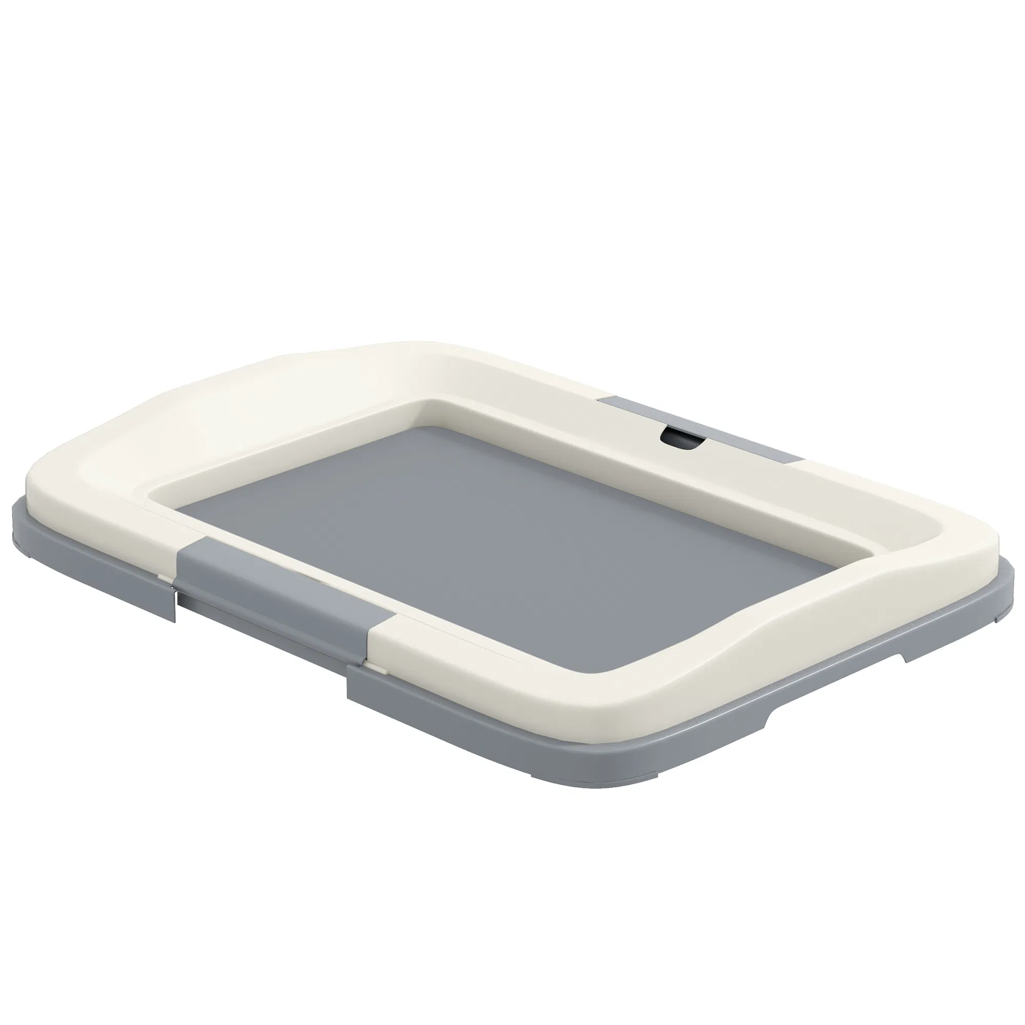 18" x 13" Pee Pad Holder, Dog Potty Tray for Indoor Outdoor, Easy to Clean Dog Training Toilet Pee Pad Tray, Grey — image 1