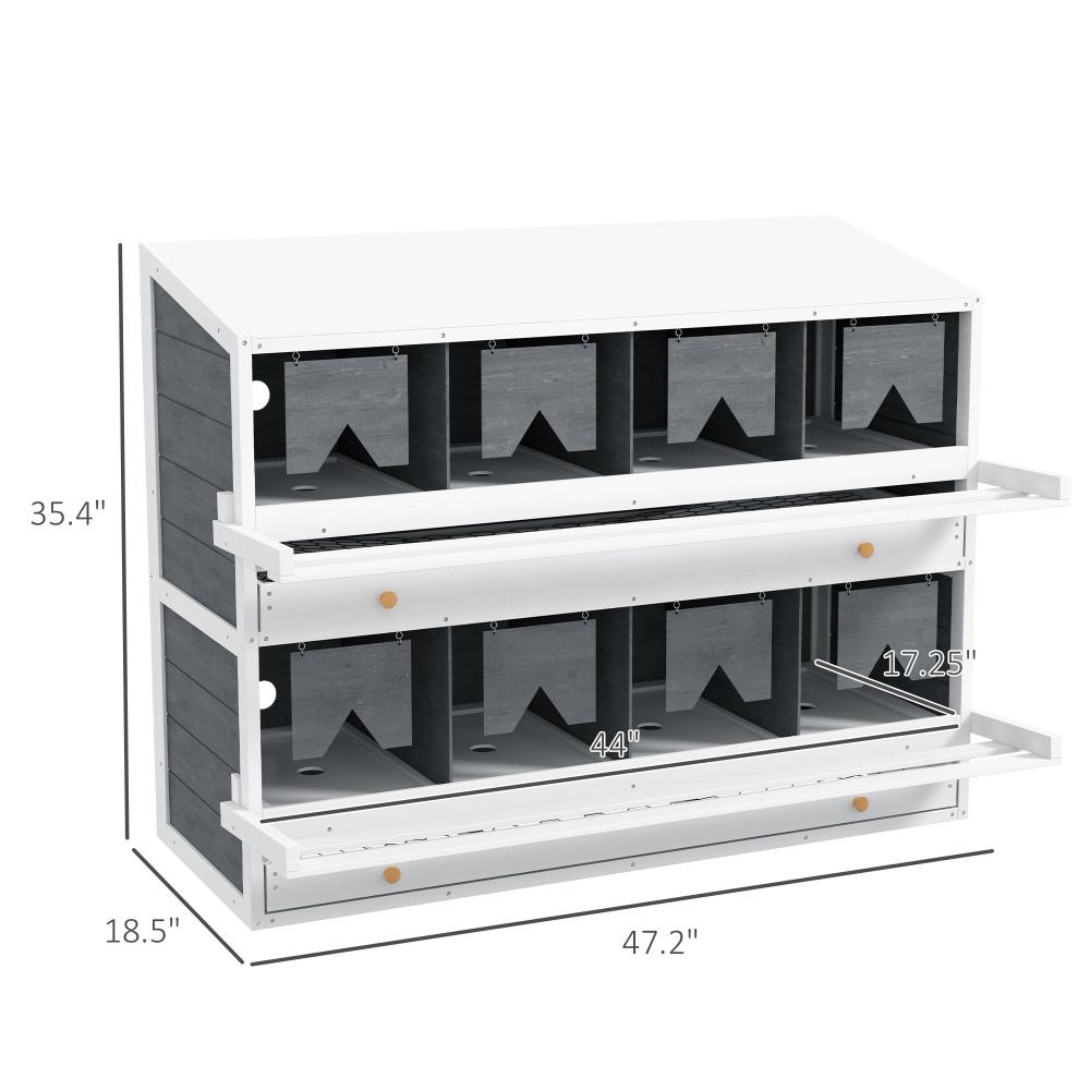Chicken Nesting Box, 8 Compartment Wood Laying Boxes For Chicken Coop — image 5