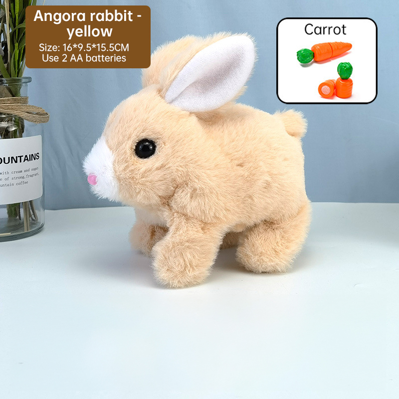 Upgraded Interactive Bunny Toy. Hops, walks, talks, shakes ears. Plush Gift for Kids (Grey) — image 2