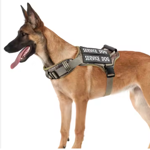Guarnición Táctico para Perros de Servicio con Manija de Control - Sin Tirar - Ajustable Reflectiva — imagen 5