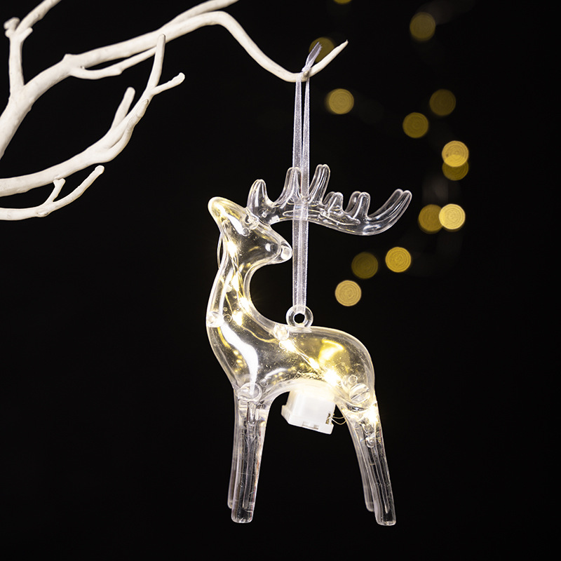 Creative new home decor Christmas series acrylic with lights, three house deer pendants, exquisite pendants — image 7