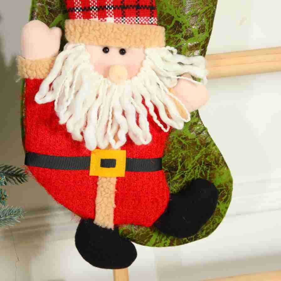 Christmas Socks, Christmas Gift Bag, Christmas Decoration Gift Bag, Christmas Elk Old Man Pendant Gift Bag — image 3