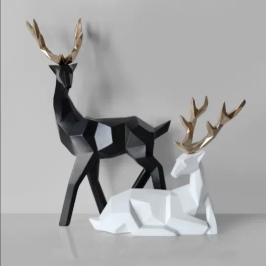 Home Fortune Deer Resin Decoration Home Decoration Living Room Decoration — image 7