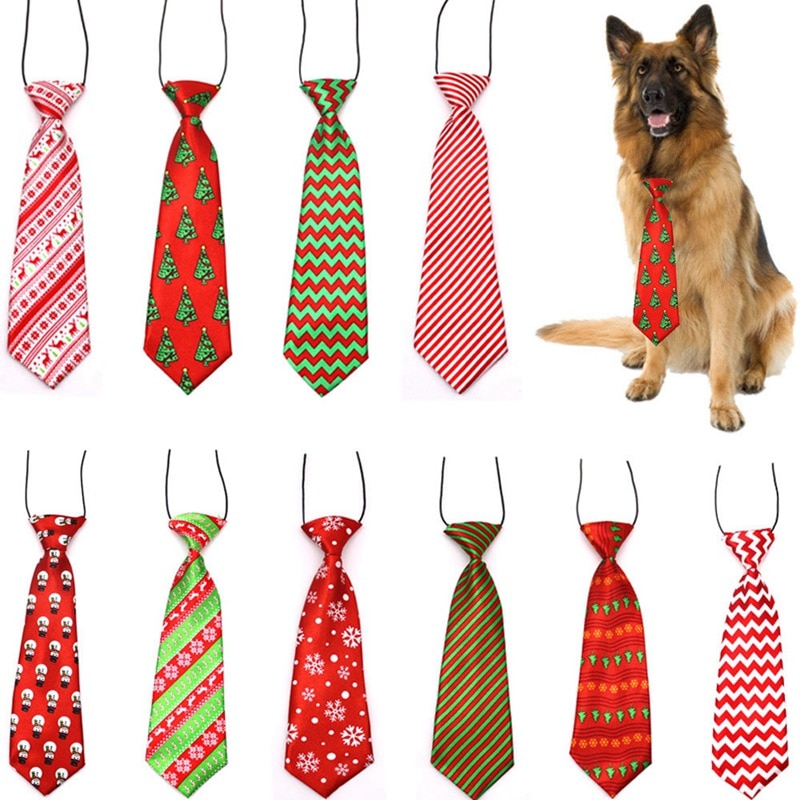 Collar de Cuello con Corbata de Rayas para Perros y Gatos - Regalo para Festividades, Cumpleaños o Navidad — imagen 1