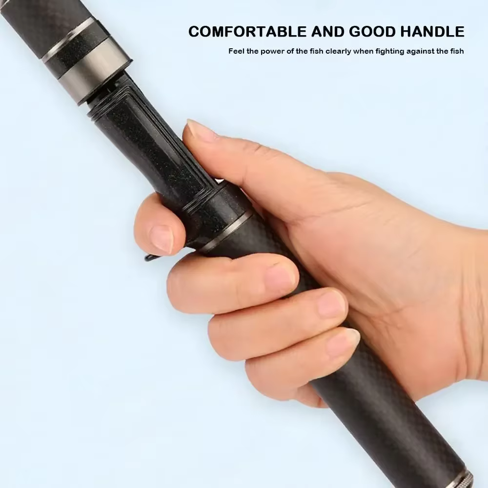 Telescopic Fishing Rod Full Kits Spincast Fishing Reel Casting Rod Fishing Rod Set Ultra Short Glass Fibre Fishing Pole Fishing — image 3