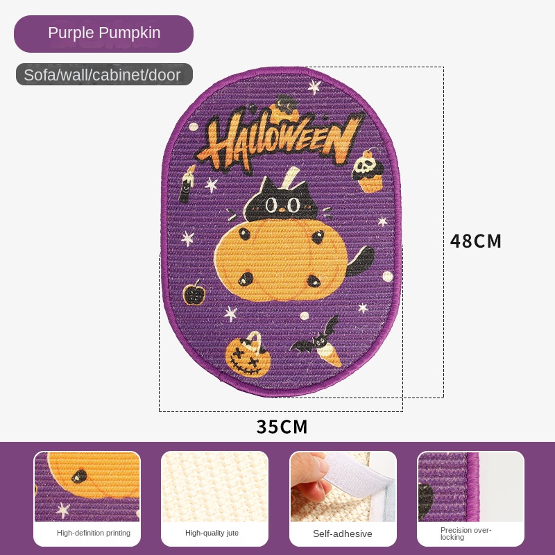 Gato de Navidad y Halloween con Árbol de Pascua Cartoñizo Tablero de Rasguño Duradero Fijo para Pared Sisal Rasgador para Gatos — imagen 11