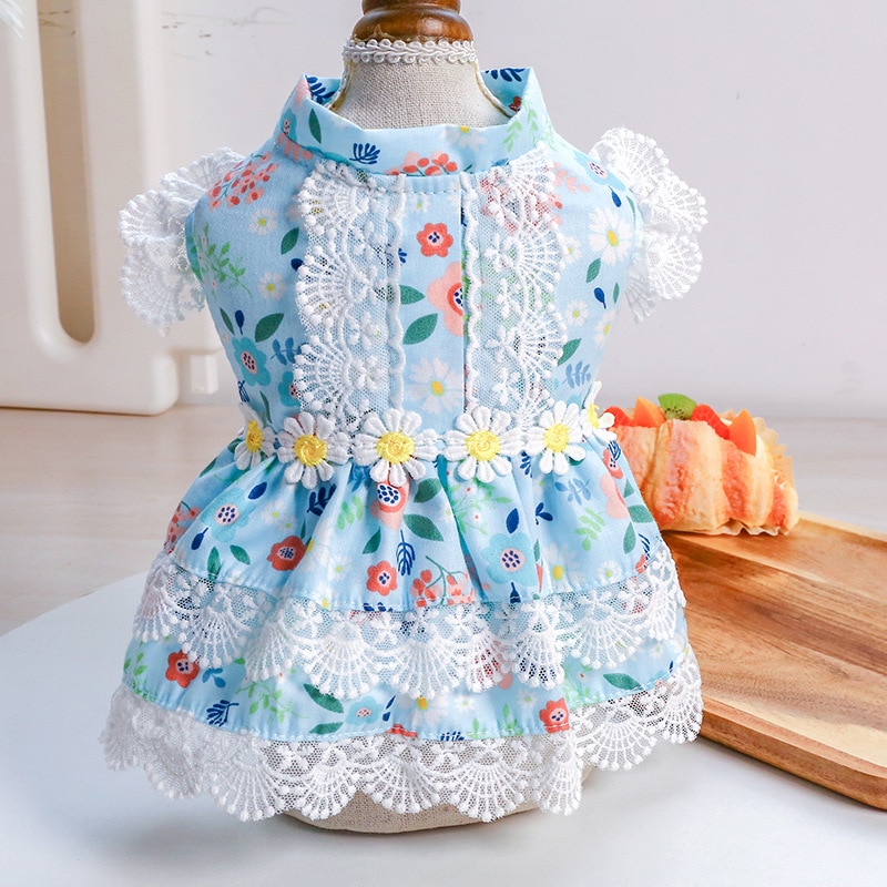 Floral dress dog Clothes skirt Super for dogs Clothing pet Outfits — image 4