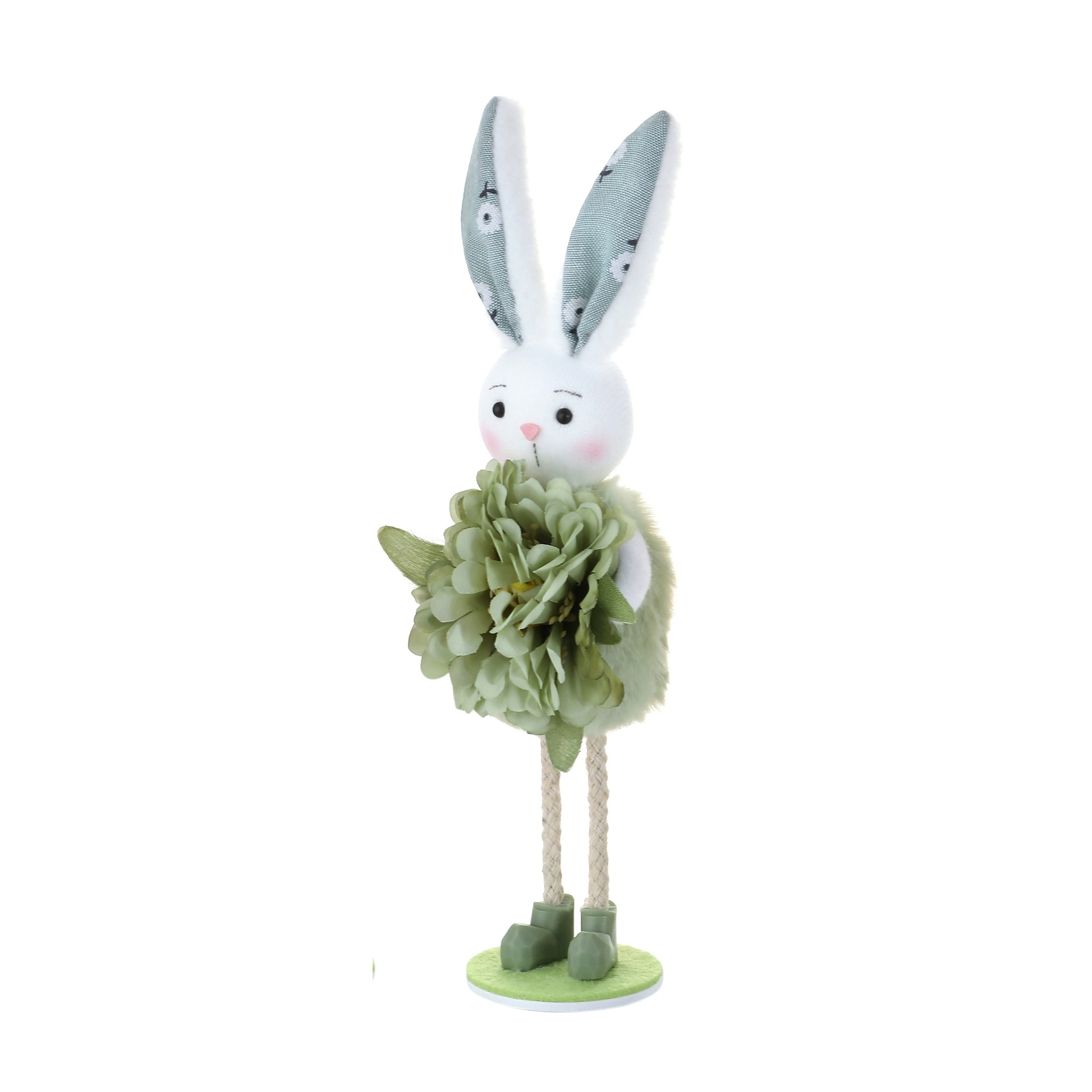 Figura de Conejo para Decoración de Pascua que Se Pone en Pie para Salón, Chimenea o Fiesta con Flores — imagen 9