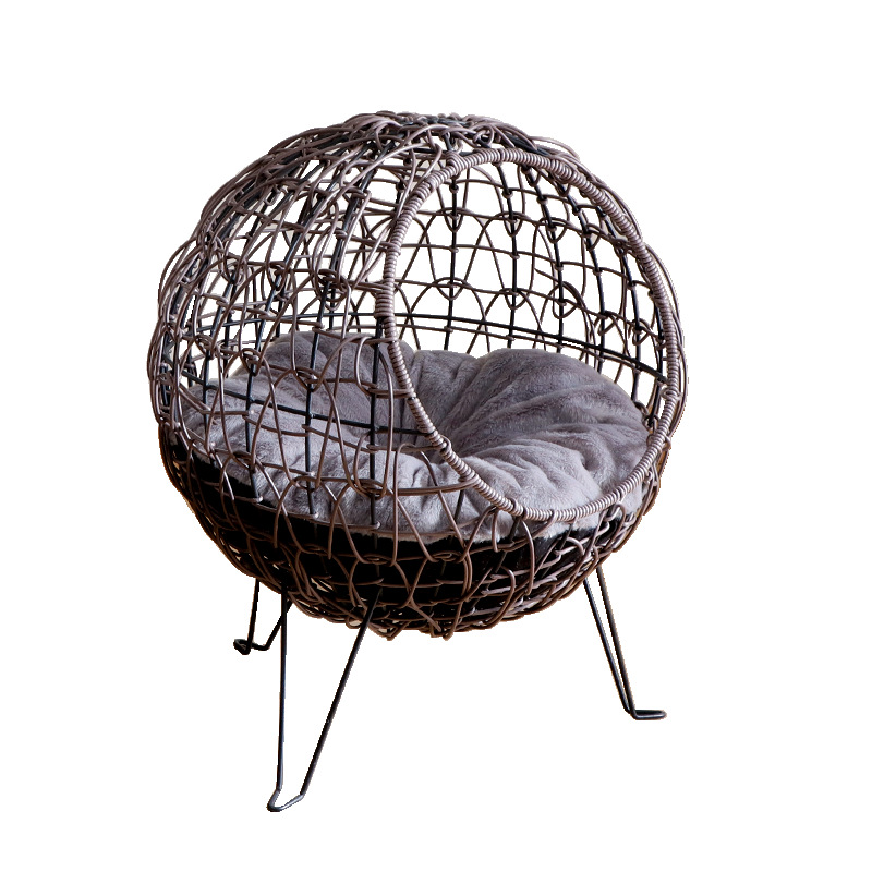 Cama para Gatos de Imitación Rattán Térmica Semi-Cerrada Universal Limpiable para Todo el Año — imagen 5