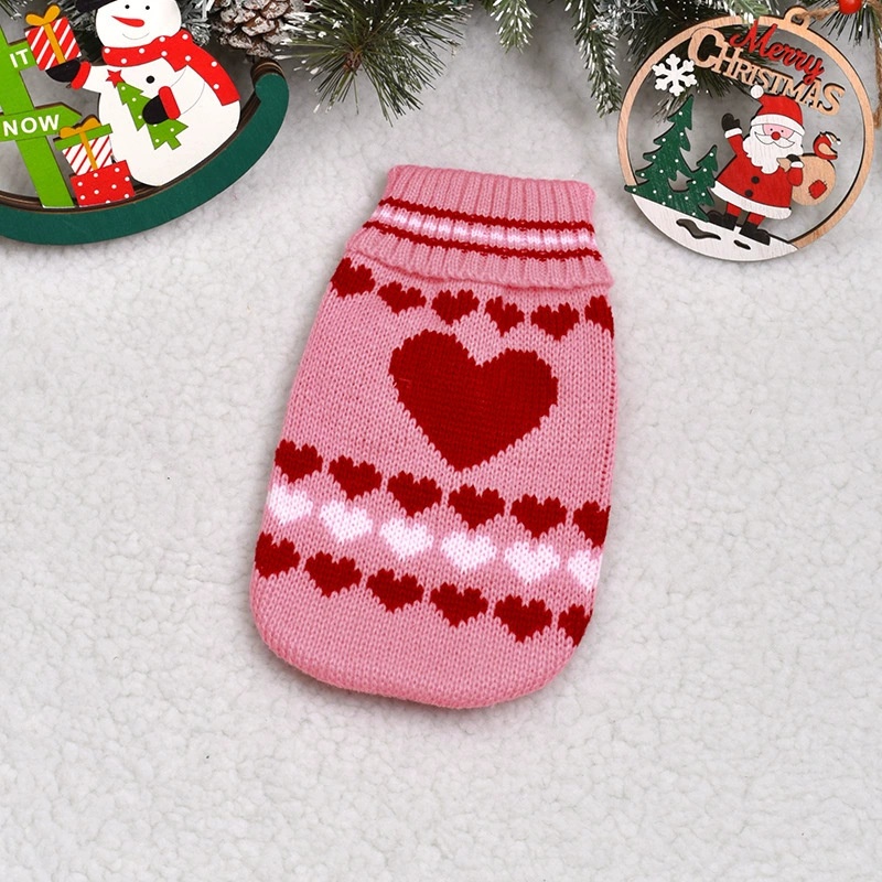 Pet clothes for autumn and winter warm knit Christmas teddy cat sweaters cat and dog clothing — image 16