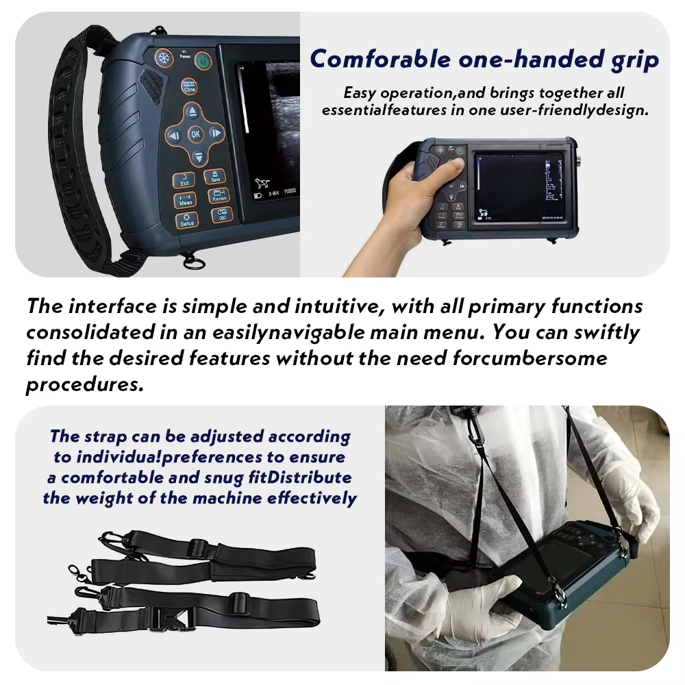 SINOHERO 3.5/5/6.5Hz Ecógrafo Portátil Veterinario B-Ultra para Diagnóstico Animal de Gestación — imagen 2