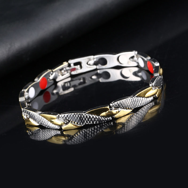 Men's Detachable Dragon Pattern Bracelet 7mm Simple Couple Bracelet New Magnetic Therapy — image 3