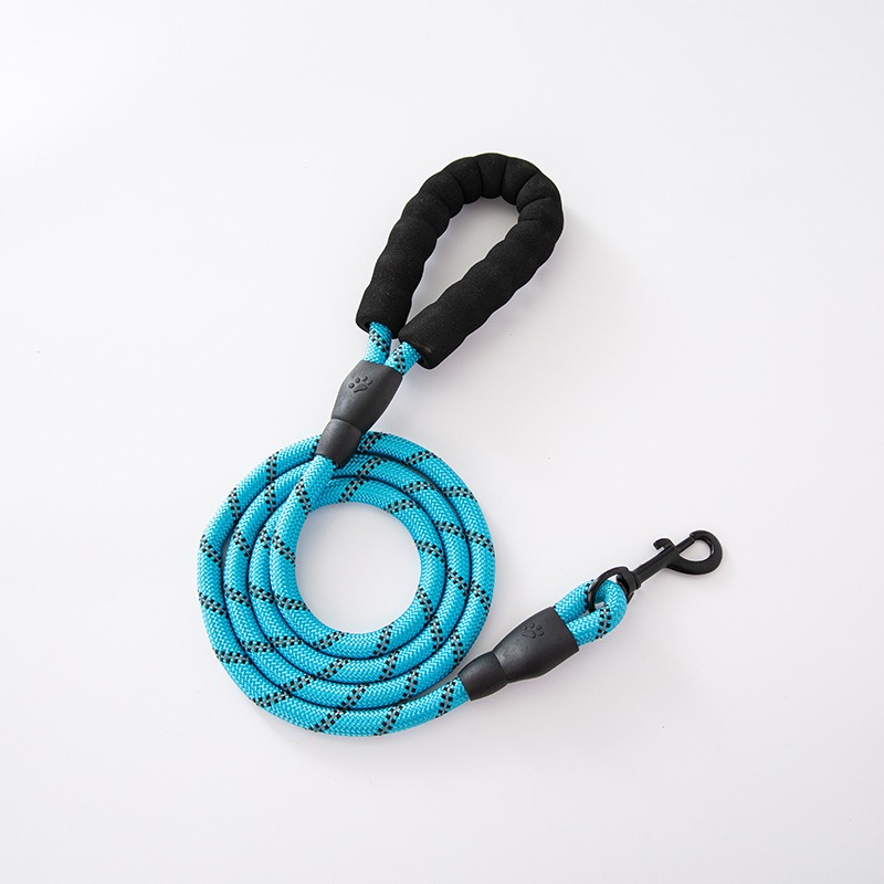 Cuerda de nylon con mango de espuma, collar de perro y cadena — imagen 3