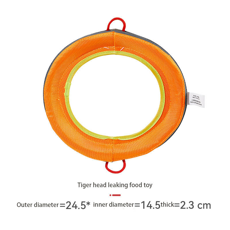 Interactive communication and retrieval of pet training dog frisbee with linen hollowed out frisbee — image 1