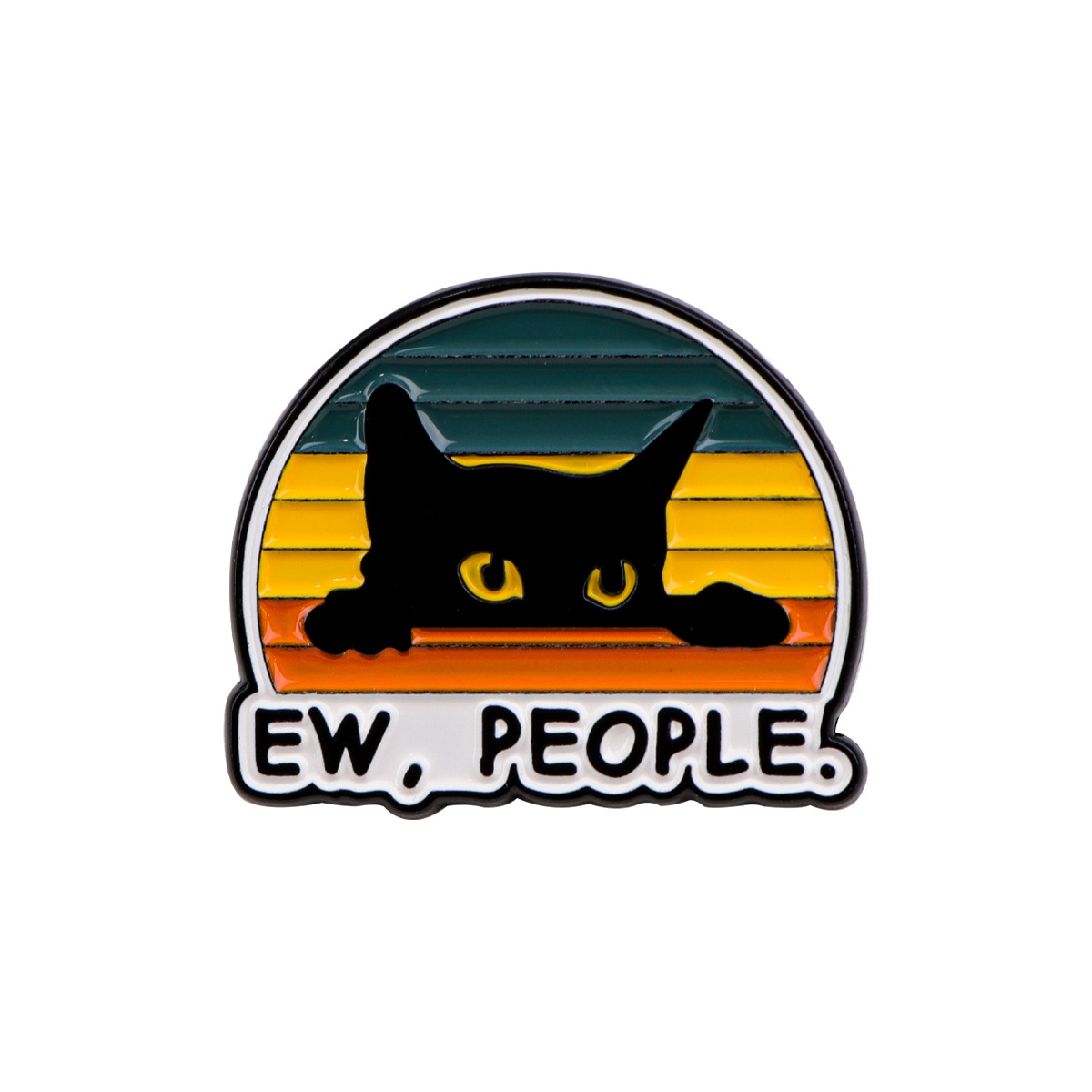 Broche de Gato Negro Adorable de Caricatura para Dama, Pin Insignia de Aleación Metálica, Accesorio para Mochila, Insignia — imagen 6