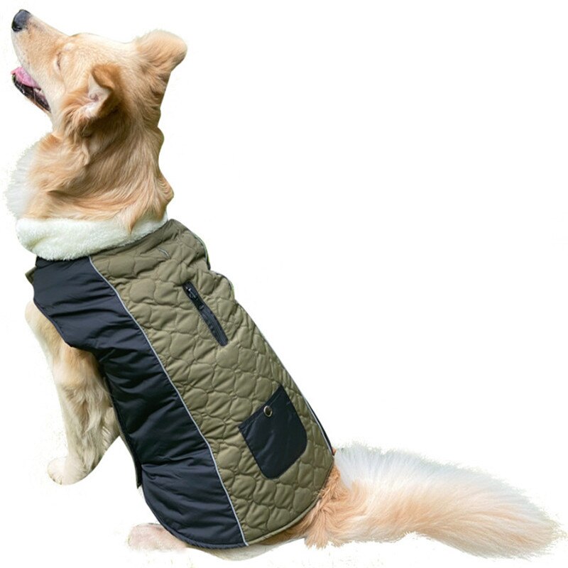 Pocket Autumn and Winter Pet Clothes Cotton Coat Double-sided Can Wear Dog Vest Reflective Waterproof Design Dog Clothing — image 9