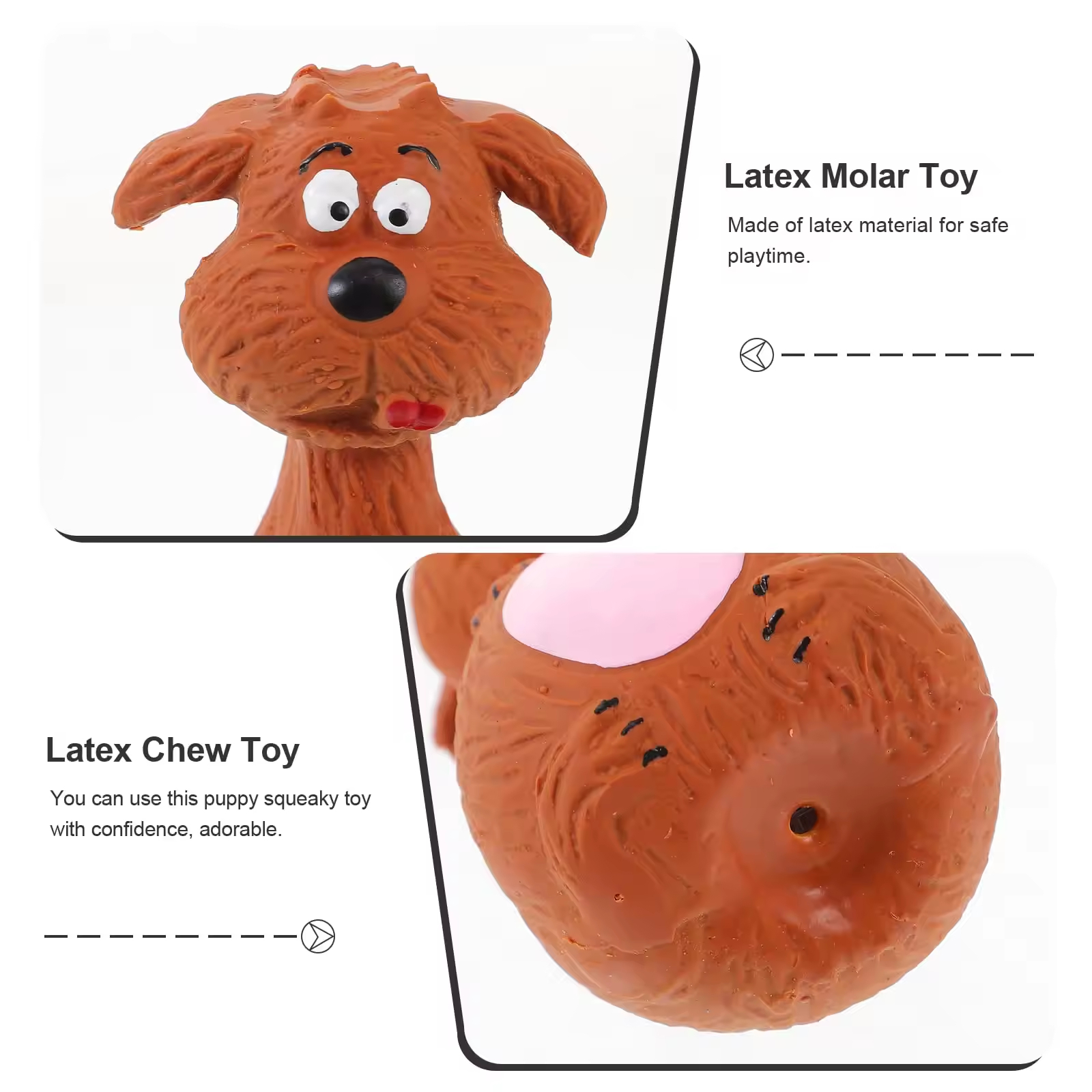 4 Piezas de Juguetes Masticables de Látex para Perros con Sonido, Juguetes Interactivos para Salud Dental, Suministros para la Dentición de Cachorros — imagen 2