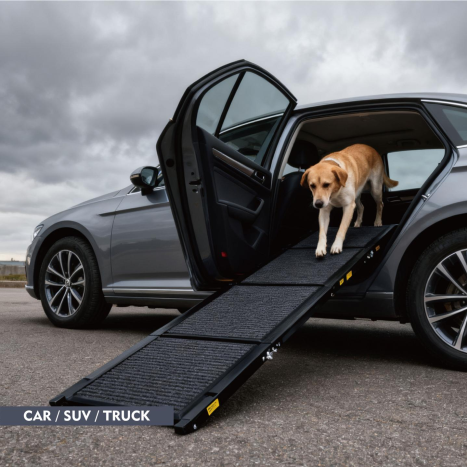 Dog Ramp For Car 71inch Long & 19.3inch Wide Portable Dog Ramps For Large Dogs With Non-Slip Rug Surface Dog Car Ramp For SUV Car & Truck, Folding Dog Ramp Up To 250LBS — imagen 2