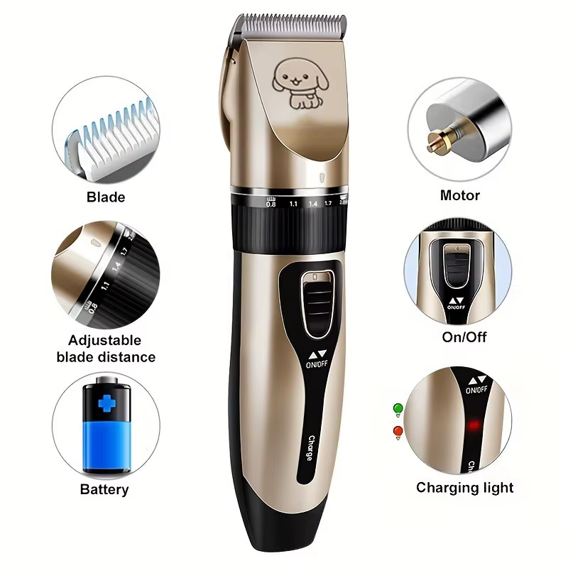 Pet Hair Trimmer Kit Electric Precision Clippers Perfect for Professional Grooming at Home, Ideal for Dogs and Cats — image 6