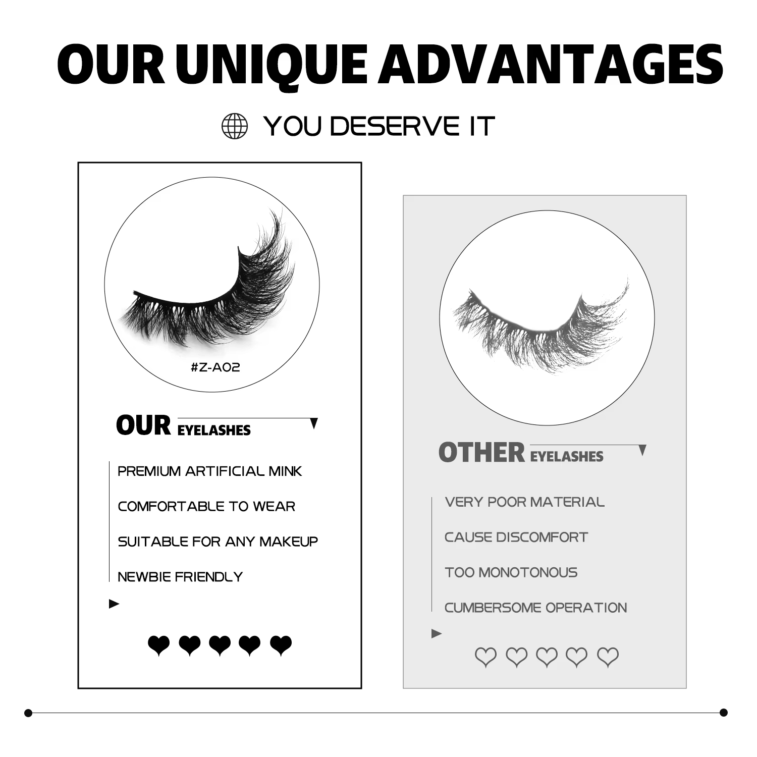 GROINNEYA False Eyelashes 3D Mink Lashes Cat Eyelashes Fluffy Wispy Volume Lashes Fake EyeLashes Natural Lashes Strips Makeup — image 6