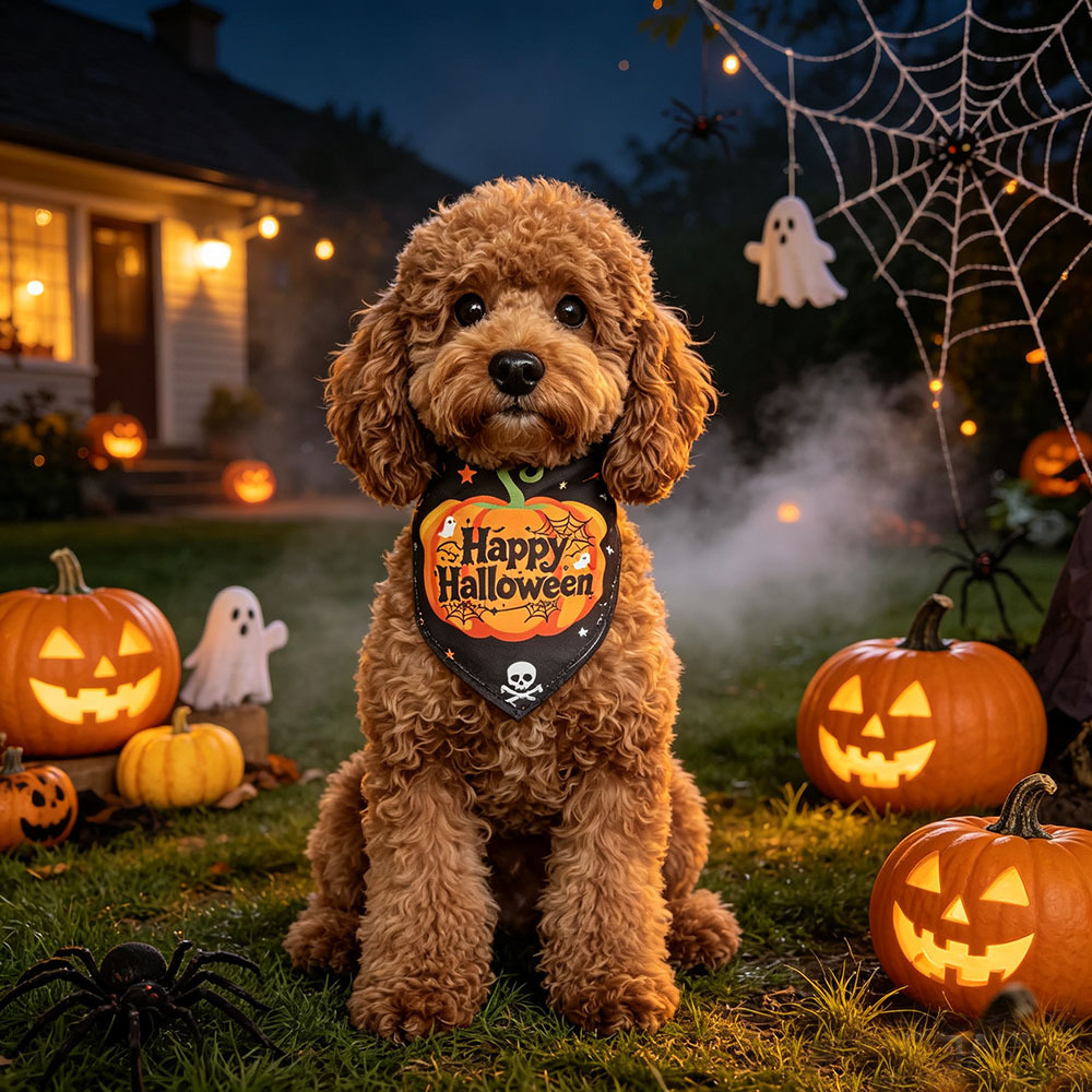 Halloween Pet Bandana Printed Dog Scarf Cat Neckwear — image 2