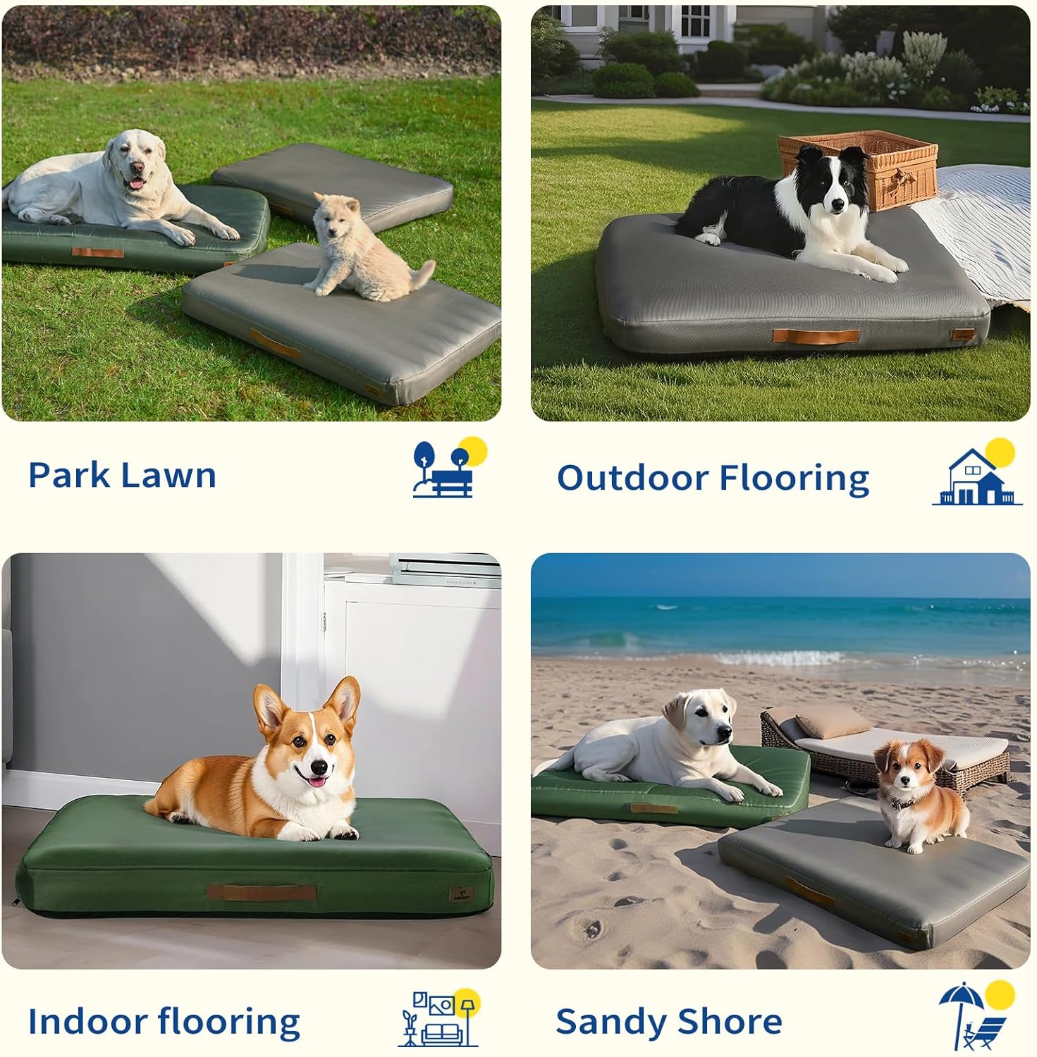 Colchón de Perro Inflatable Removible y Lavable para Exterior, Impermeable y Antideslizante para Máxima Comodidad en Verano — imagen 20