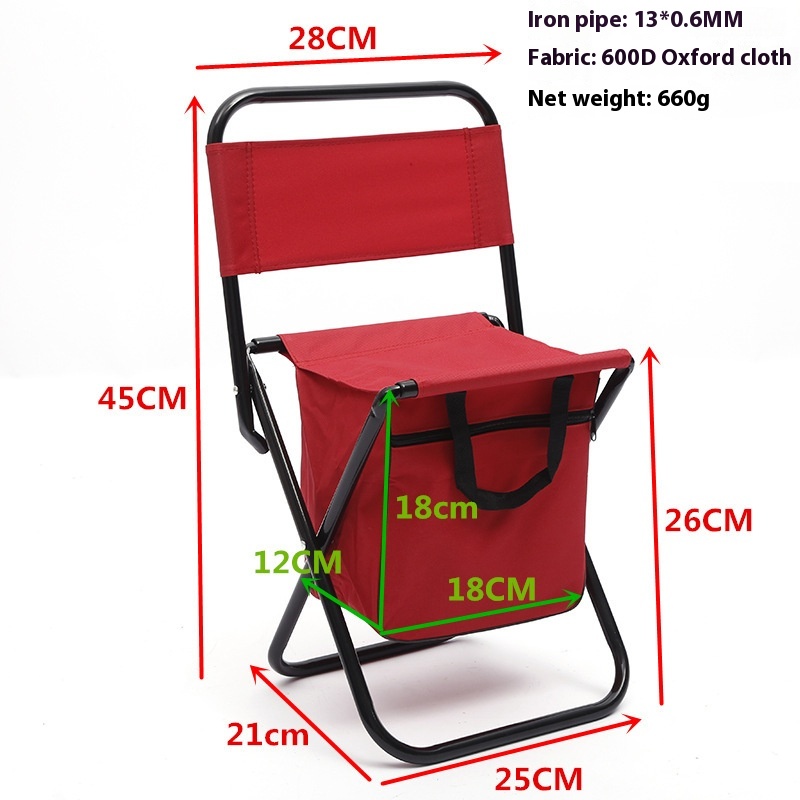 Silla Portátil Plegable de Pesca y Hielo Multifuncional Silla Camping Silla Plegable con Brazo Reclinable — imagen 6
